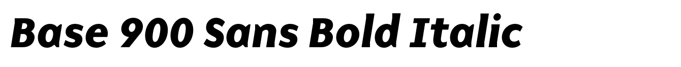 Base 900 Sans Bold Italic